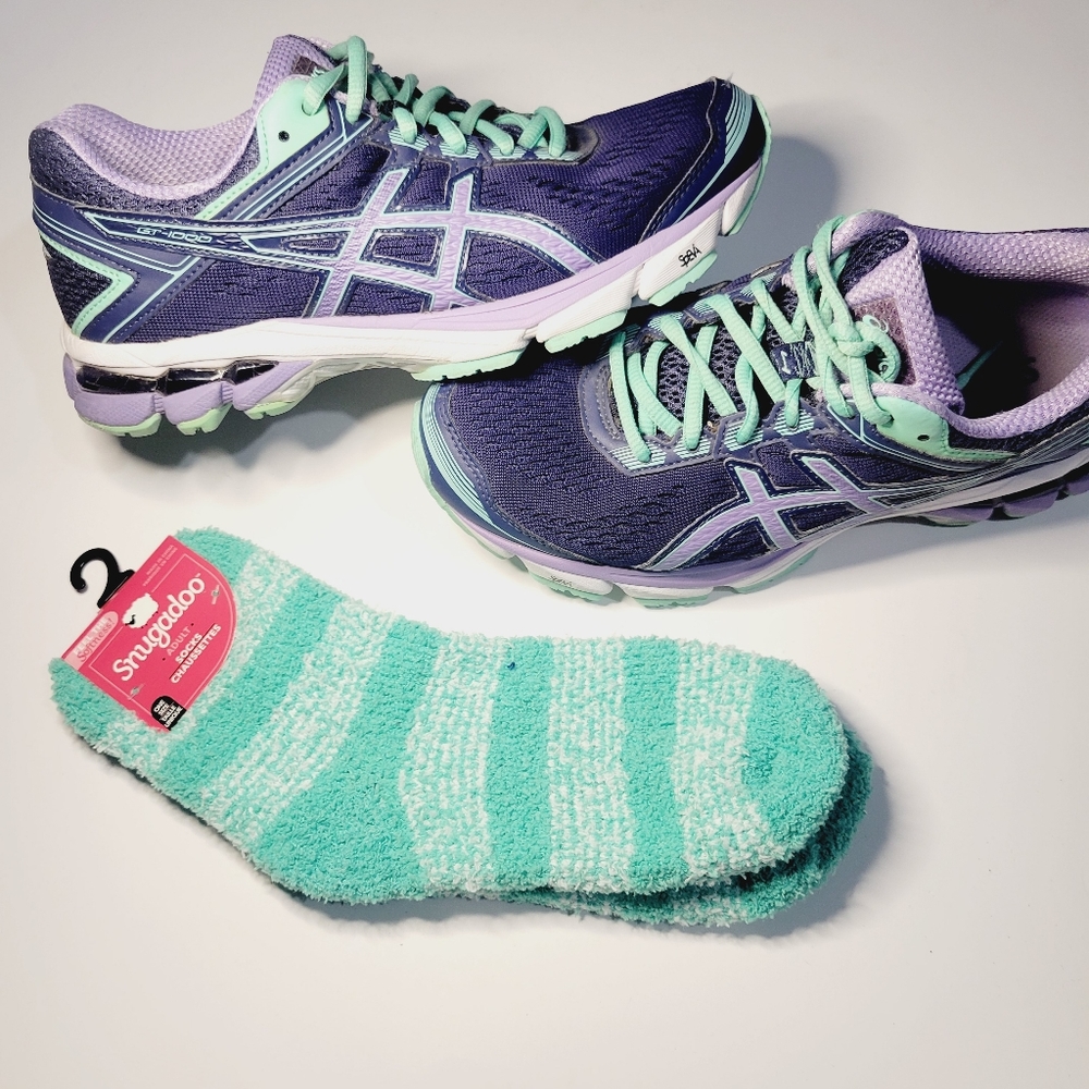 Womans Asics Gel Venture DuoMax Size 6.5 Indigo Purple Teel Walking/Running - Picture 5 of 10